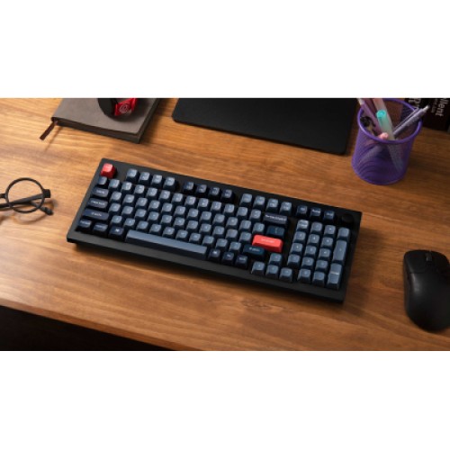 Клавиатура Keychron V5 Max Gateron Jupiter Brown Knob Hot-Swap QMK Wireless/Bluetooth/USB-А UA Black (V5M-D3-UA)