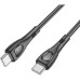 Дата кабель USB-C to USB-C 1.0m 60W Superior BX98 black BOROFONE (6941991104497)