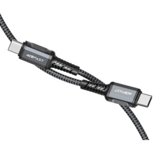 Дата кабель USB-C to USB-C 1.2m 3A nylon C1-03 black Acefast (AFC1-03B)