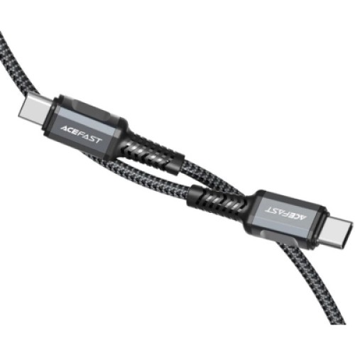 Дата кабель USB-C to USB-C 1.2m 3A nylon C1-03 black Acefast (AFC1-03B)