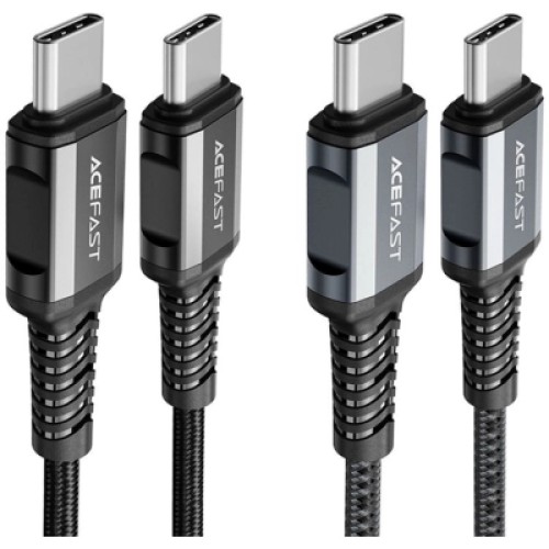 Дата кабель USB-C to USB-C 1.2m 3A nylon C1-03 black Acefast (AFC1-03B)
