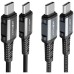 Дата кабель USB-C to USB-C 1.2m 3A nylon C1-03 black Acefast (AFC1-03B)