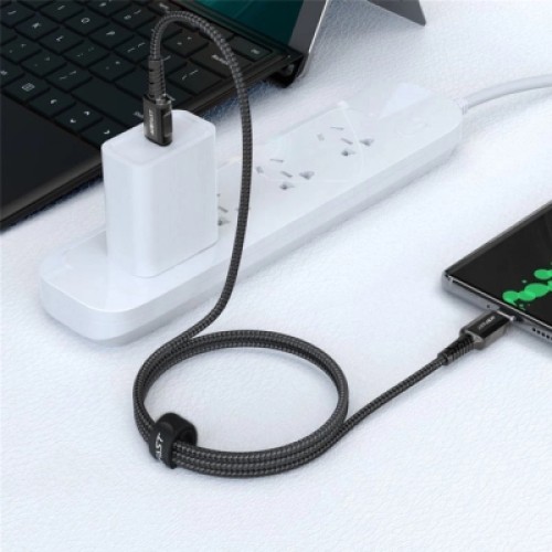 Дата кабель USB-C to USB-C 1.2m 3A nylon C1-03 black Acefast (AFC1-03B)