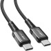 Дата кабель USB-C to USB-C 1.2m 3A nylon C1-03 black Acefast (AFC1-03B)