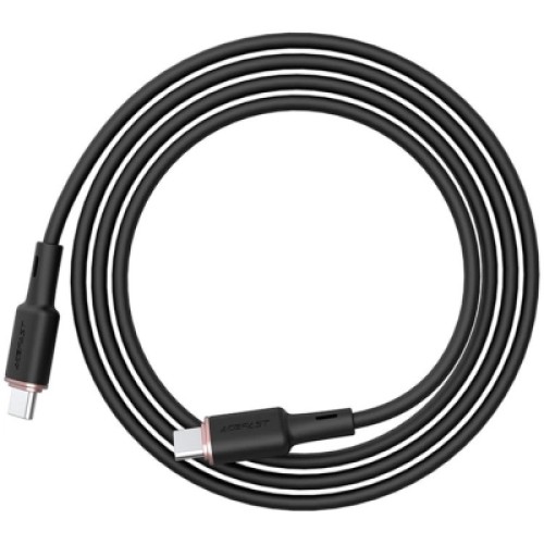 Дата кабель USB-C to USB-C 1.2m 3A 60W silicone C2-03 black Acefast (6974316280729)