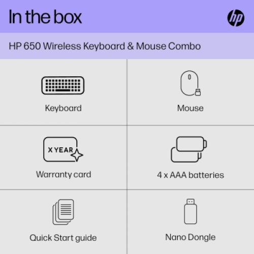 Комплект HP 650 Wireless UA Black (4R013AA)