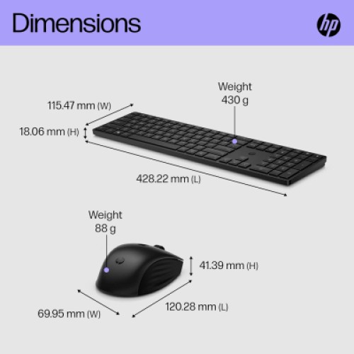 Комплект HP 650 Wireless UA Black (4R013AA)