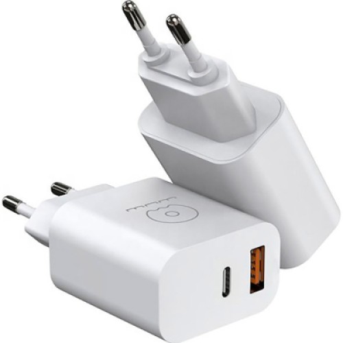 Зарядное устройство WUW C172 1xUSB-C PD20W + 1xUSB QC3.0 18W White (с172W)