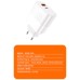Зарядное устройство WUW C209 1xUSB-C PD45W + 1xUSB QC3.0 18W White (WUW-C209)