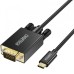 Кабель мультимедийный USB-C to VGA 1.8m FHD60Hz black Choetech (XCV-1801-BK)