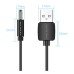 Кабель питания USB to DC 3.5 1.0m 5V 2A PVC Black Vention (CEXBF)