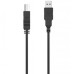 Кабель для принтера USB 2.0 AM/BM 3.0m black HP (DHC-PT100-3M)
