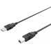Кабель для принтера USB 2.0 AM/BM 3.0m black HP (DHC-PT100-3M)