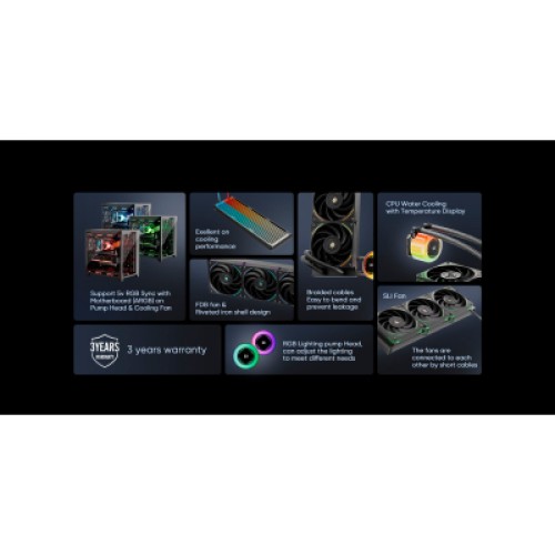 Система жидкостного охлаждения 1stPlayer CC-360-BK