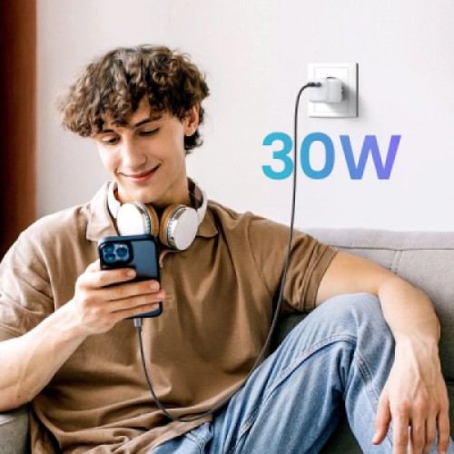Зарядное устройство Ugreen CD319 Nexode Mini USB-C PD30W GaN White (15326)
