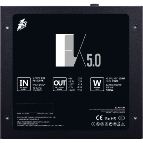 Блок питания 1stPlayer 500W (FK-500-BK-EU)