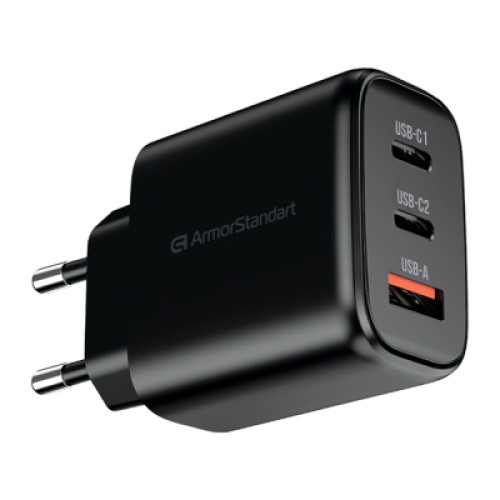 Зарядное устройство Armorstandart ARP-621 Resolute Power USB-C 65W GaN Black (ARM70023)