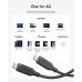 Дата кабель USB-C to USB-C 0.9m 240W 20Gbps 4K Video bio-nylon black Anker (A80N1H11)