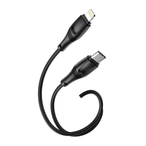 Дата кабель USB-C to Lightning 1.0m 27W High Elastic Zeus XO (NBQ239A_Black)