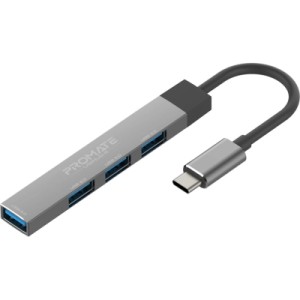 Концентратор Promate USB-C 4-in-1 порти Promate litehub-4.grey (litehub-4.grey)
