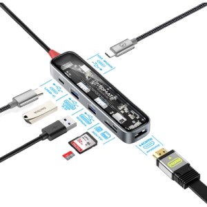 Концентратор Promate USB-C 7-in-1 Promate transhub-lite (transhub-lite)