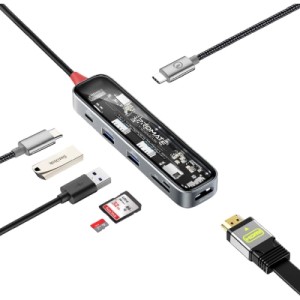 Концентратор Promate USB-C 7-in-1 Promate transhub-lite (transhub-lite)