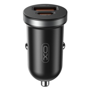 Зарядний пристрій XO CC56 USB-C PD30W + USB-A Black (CC56_Black)