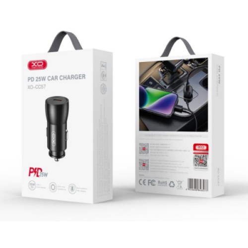 Зарядное устройство XO CC57 USB-C PD25W Black (CC57_Black)