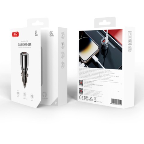 Зарядное устройство XO CC58 USB-C PD65W + USB-A 30W Gray (CC58_Tarnish)
