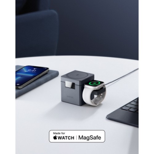 Зарядное устройство Anker MagGo Wireless Charging Station 15W 3-in-1 Cube Black (Y1811G11)