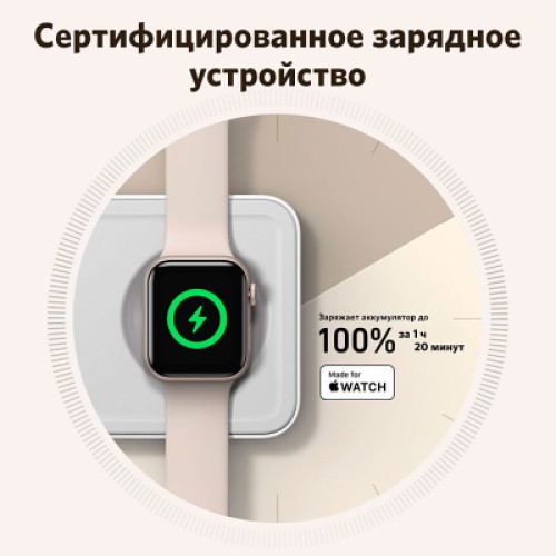 Зарядное устройство Anker MagGo Wireless Charging Station 15W 3-in-1 Pad White (B25M1321)