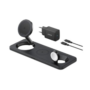 Зарядное устройство Anker MagGo Wireless Charging Station 15W 3-in-1 Pad Black (B25M1311)