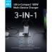Зарядное устройство Anker GaNPrime 100W 2xUSB-C PD + 1xUSB-A Foldable Silver (A2688341)