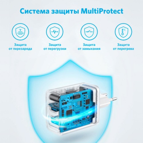 Зарядное устройство Anker PowerPort 20W USB-C + USB-A White (A2348G21)