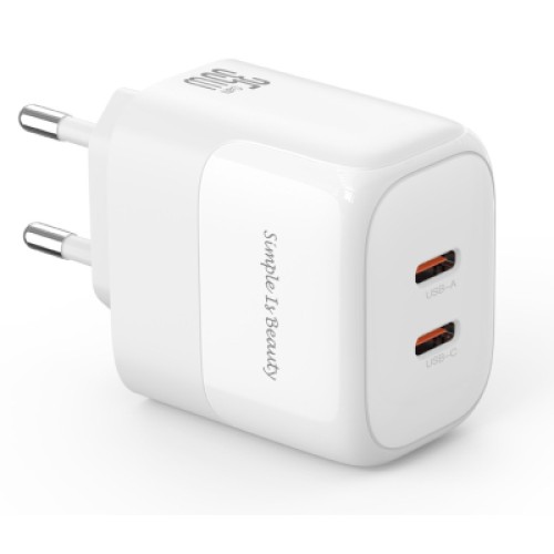 Зарядное устройство XO L140 35W 2xUSB-C PD White (L140_White)