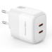 Зарядное устройство XO L140 35W 2xUSB-C PD White (L140_White)