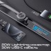 Зарядное устройство Promate USB-C + USB-A + cable USB-C + Lightning (drivegear-r2)