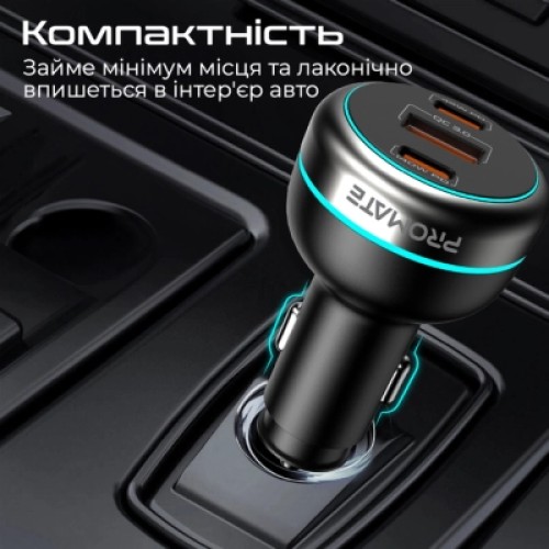Зарядное устройство Promate 2xUSB-C PD + USB-A QC3.0 (powerdrive-230)