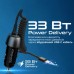 Зарядное устройство Promate 33W USB-C cable + USB-A port (powerdrive-33pdc.black)