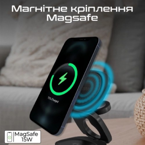 Зарядное устройство Promate wireless charger rubix-65w black (rubix-65w.black)