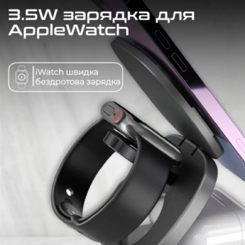 Зарядное устройство Promate wireless charger rubix-65w black (rubix-65w.black)