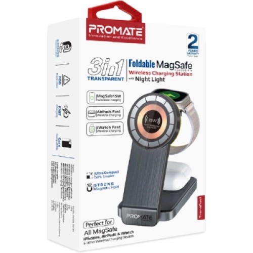 Зарядное устройство Promate wireless charger transfold (transfold)