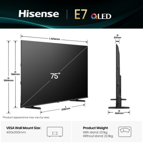 Телевизор Hisense 75E7Q