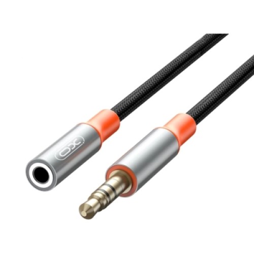 Кабель мультимедийный 3.5mm M to 3.5mm F 1.0m black XO (NB-R269A.black)
