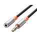 Кабель мультимедийный 3.5mm M to 3.5mm F 1.0m black XO (NB-R269A.black)