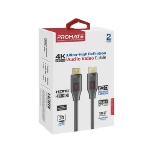 Кабель мультимедийный HDMI M to HDMI M 1.5m V2.0 black Promate (prolink4k60-150)
