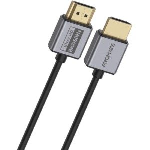 Кабель мультимедийный HDMI M to HDMI M 1.5m V2.1 grey Promate (primelink8k-150.grey)