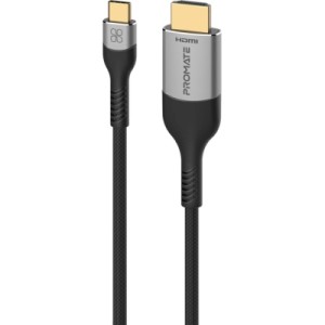 Кабель мультимедийный USB-C to HDMI M 1.8m grey Promate (mediacord-8k.grey)