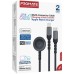 Дата кабель USB-C to Lightning 27W + USB-C 60W + Apple Watch 2.5W 1.5m icharge trio black Promate (icharge-trio.black)