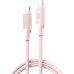 Дата кабель USB-C to USB-C 1.2m pink XO (NB-Q265B-CC.pink)